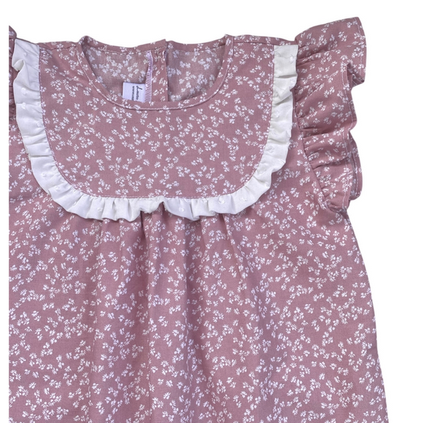 Vestido rosado florcitas