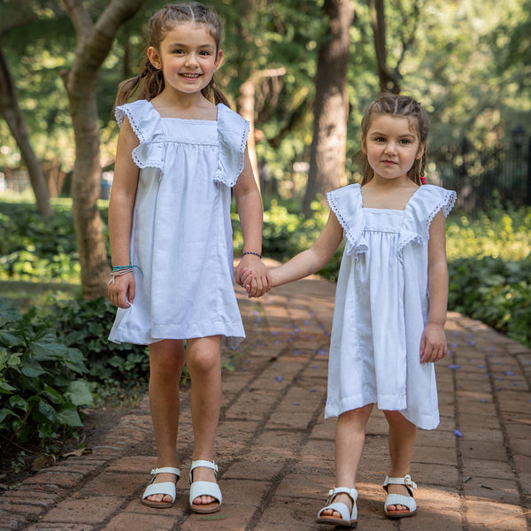 Vestido blanco mangas