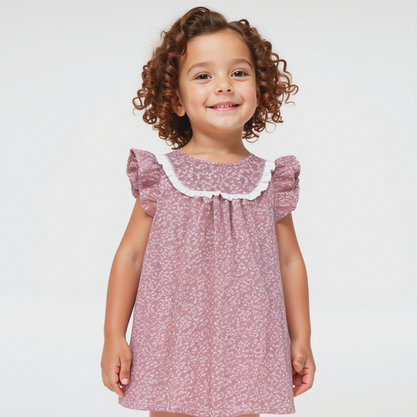 Vestido rosado florcitas