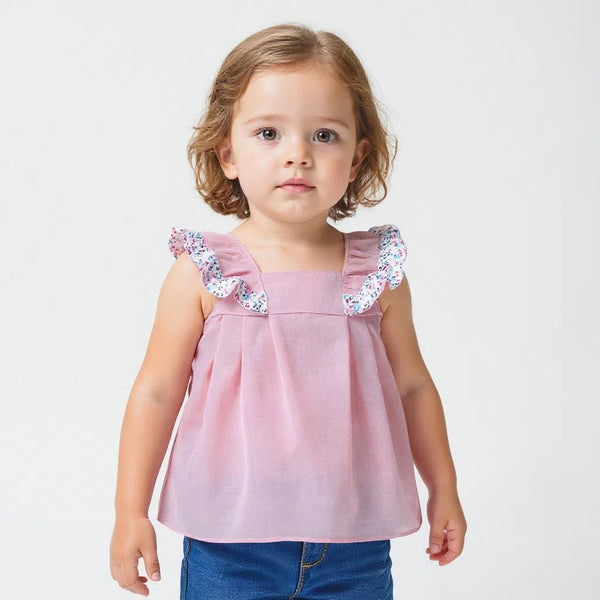 Blusa rosada vuelo primavera