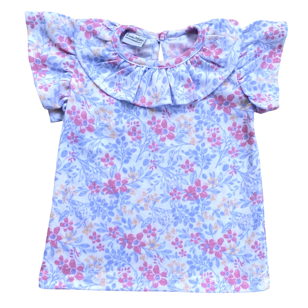 Polera flor celeste