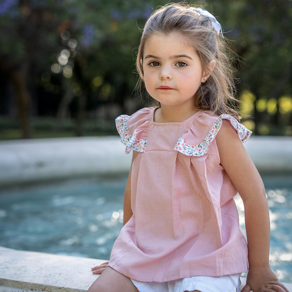 Blusa rosada vuelo primavera