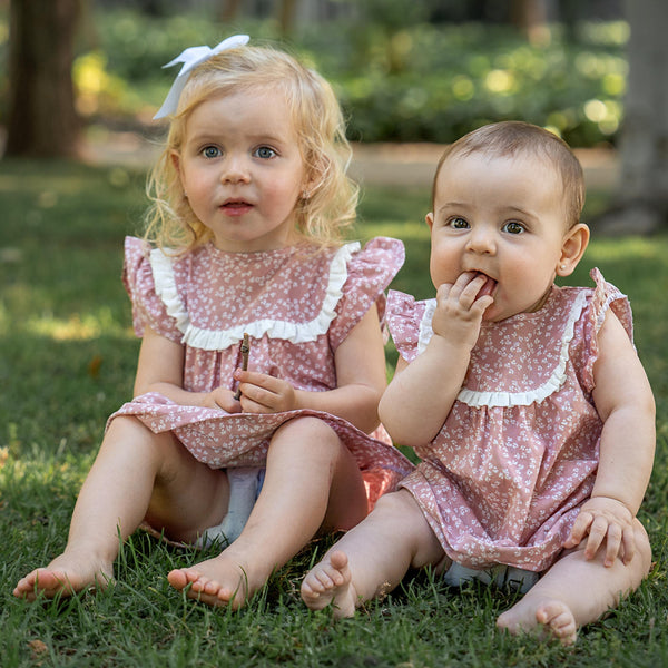 Vestido rosado florcitas