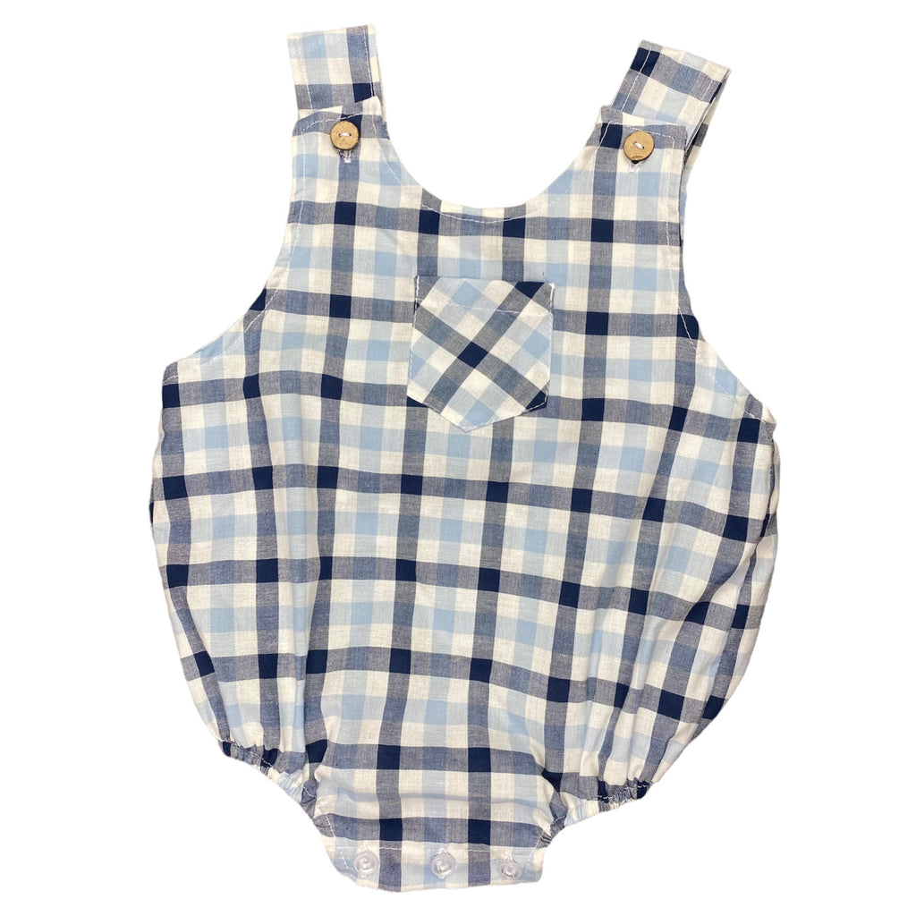 Jardinera bombacho escocés celeste Laura Miller