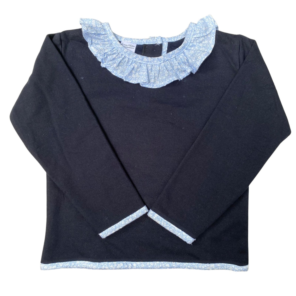 Polerón azul cuello